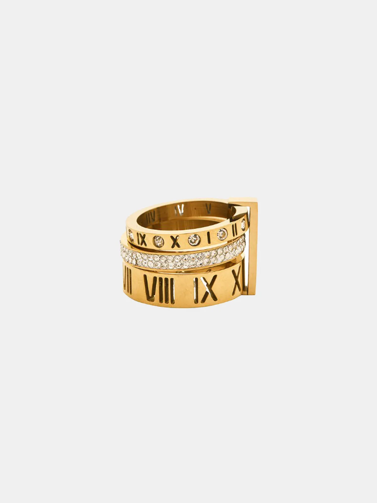 Roman Numeral Diamond Band Ring sold by COMMENSE product image thumbnail 4