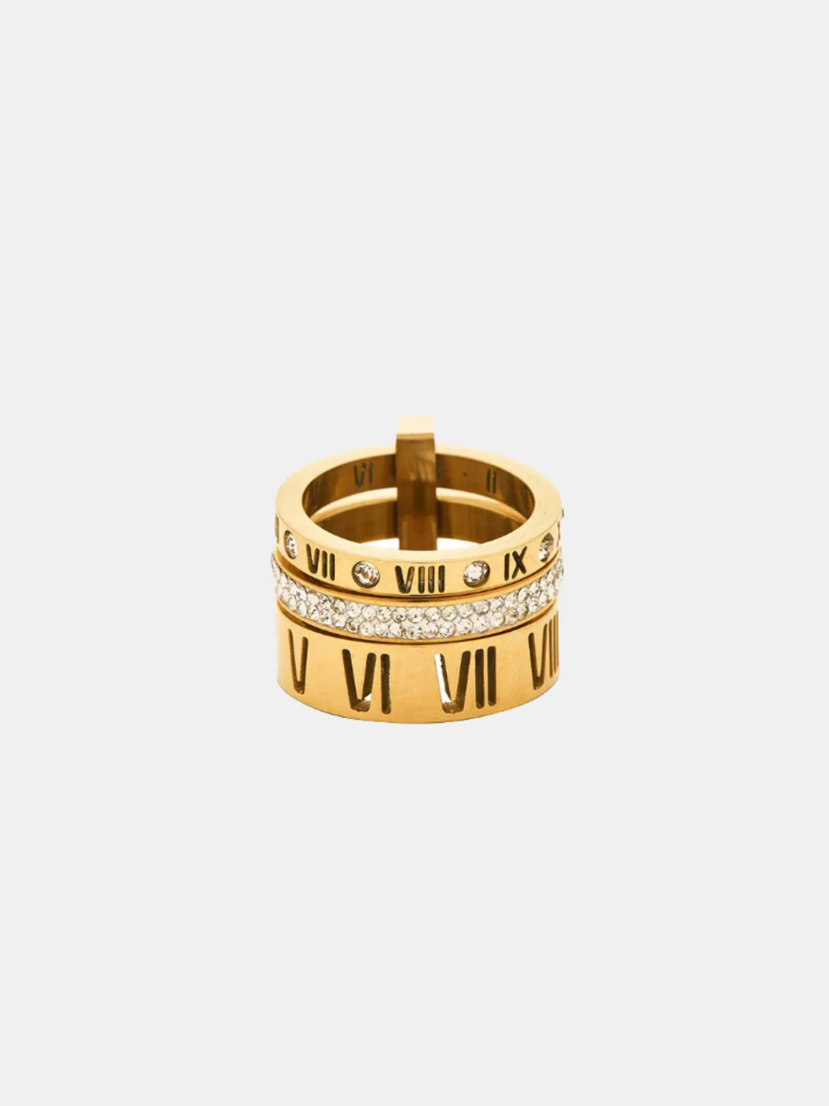 Roman Numeral Diamond Band Ring sold by COMMENSE product image thumbnail 2