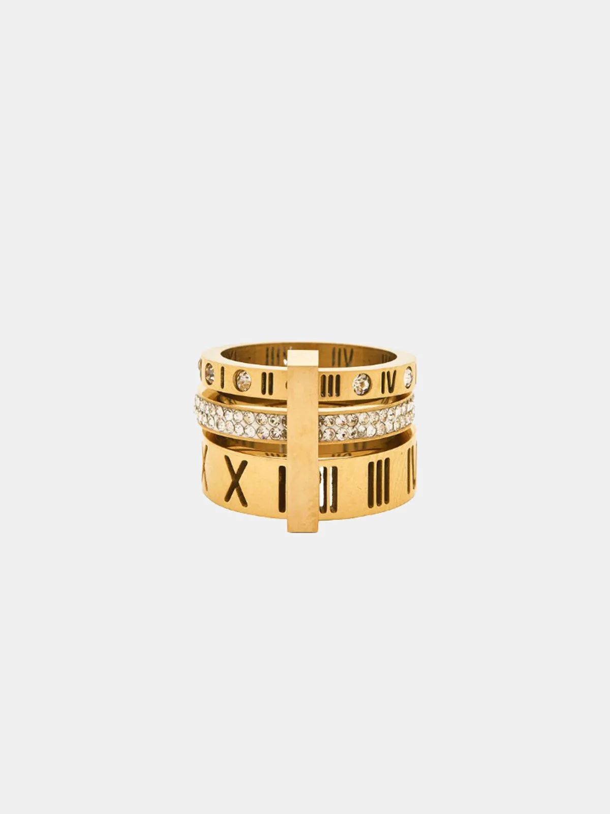 Roman Numeral Diamond Band Ring sold by COMMENSE product image thumbnail 3