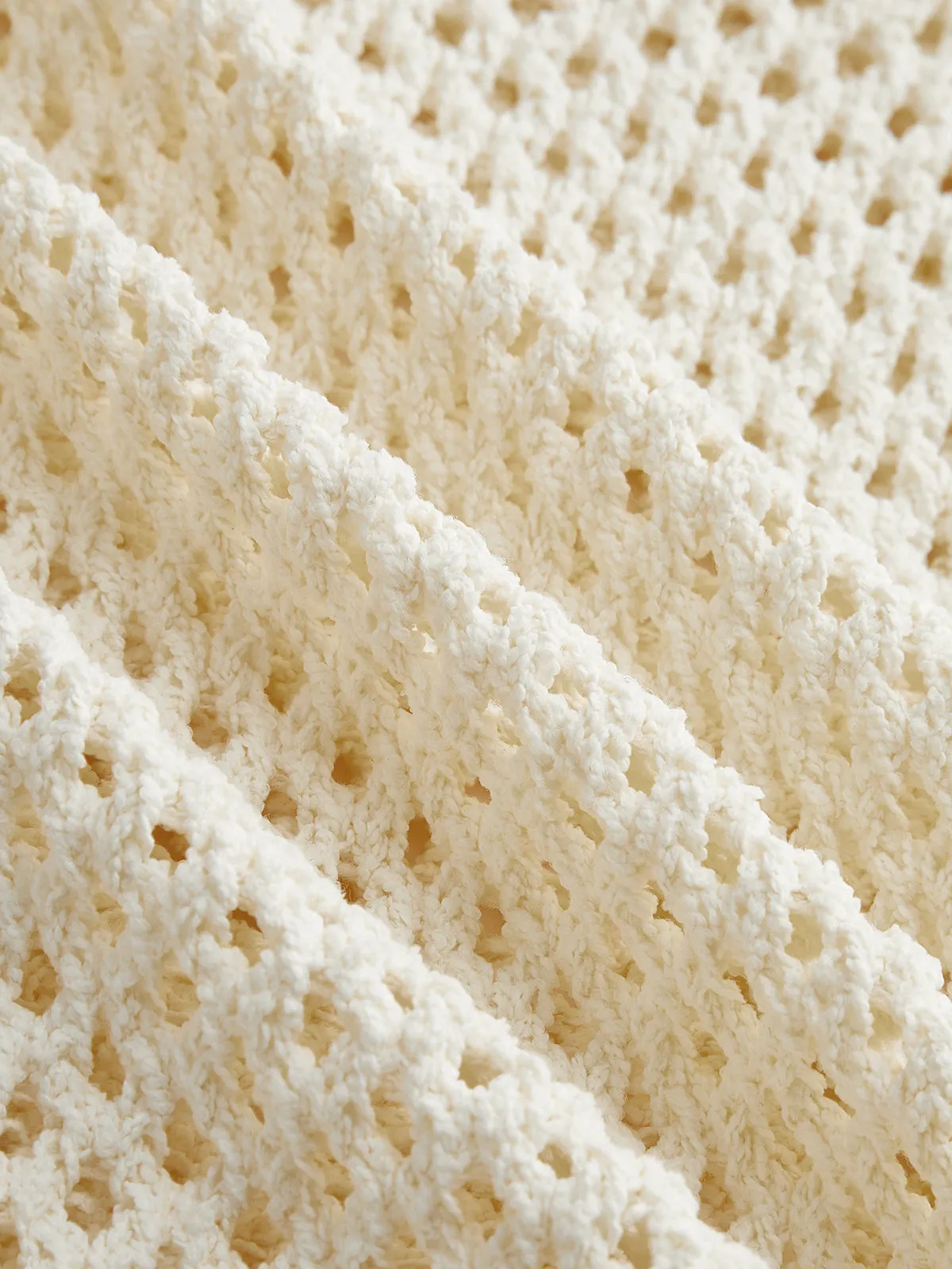 Hollow Crochet Cap Sleeve Knit Top sold by COMMENSE product image thumbnail 5