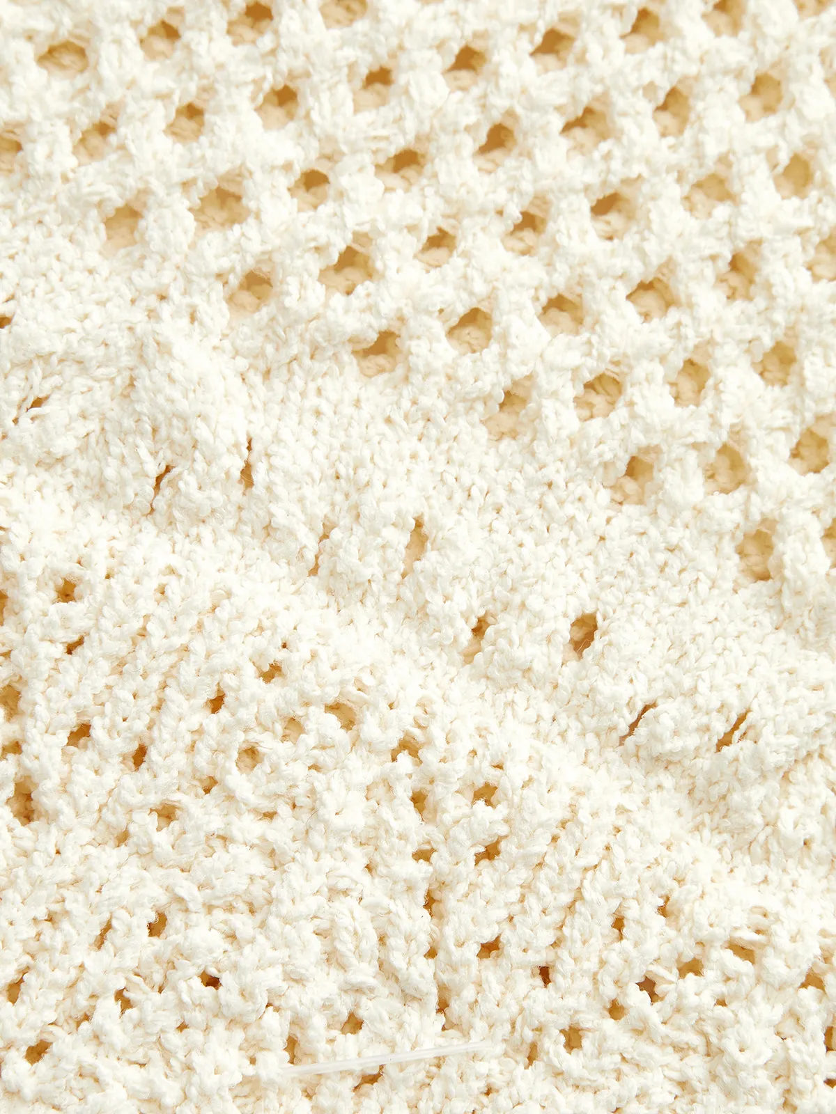 Hollow Crochet Cap Sleeve Knit Top sold by COMMENSE product image thumbnail 4