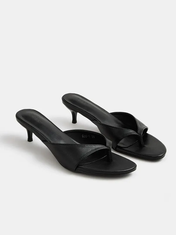 Slip On Thong Kitten Heel Mules made by COMMENSE