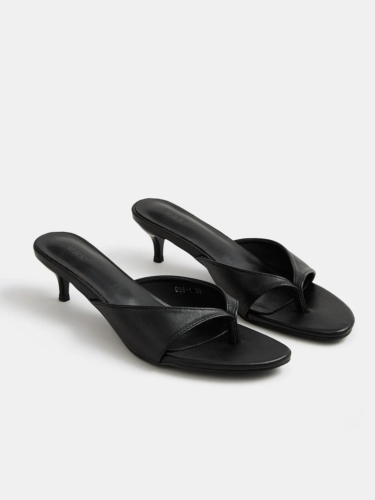 Slip On Thong Kitten Heel Mules sold by COMMENSE