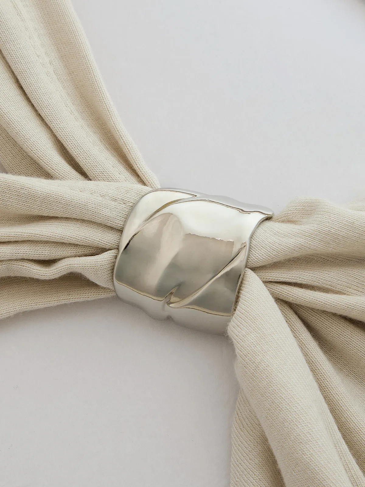 Metal Detail Twist Fitted Tank Top sold by COMMENSE product image thumbnail 3