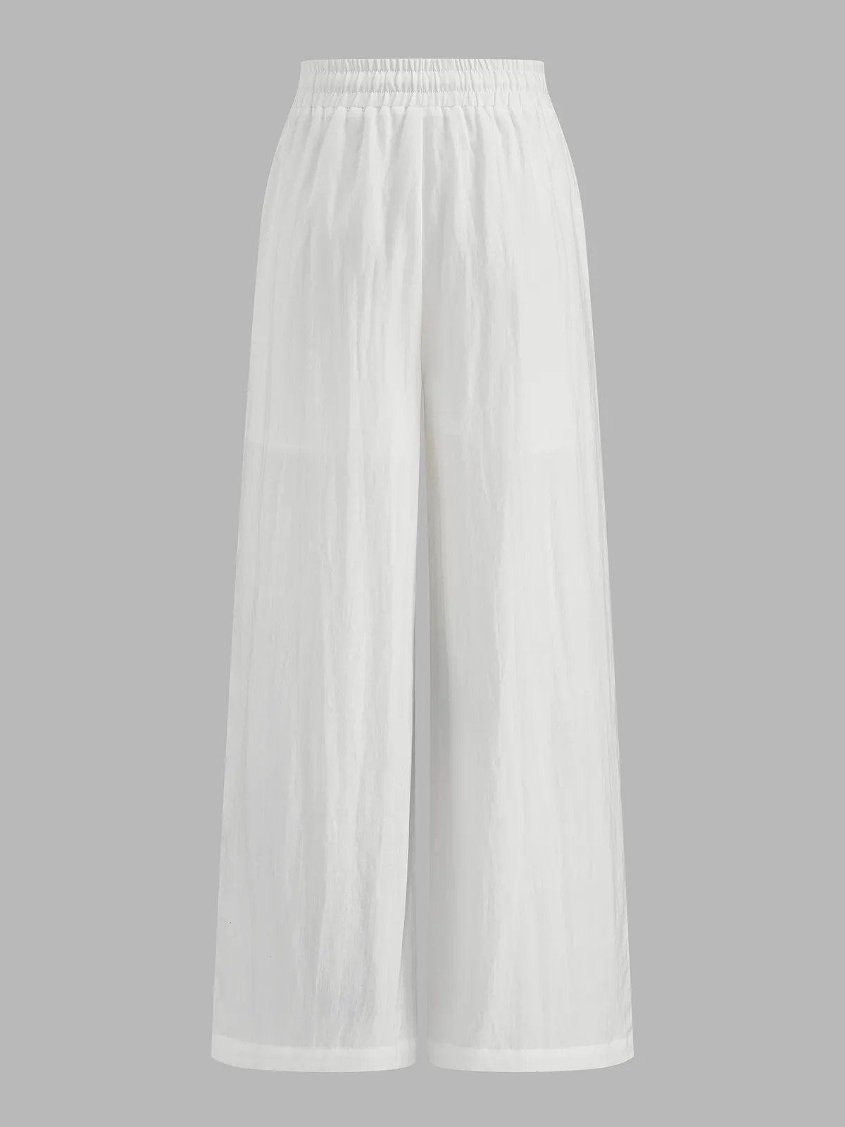 Drawstring Waist Hollow Wide Leg Pants sold by COMMENSE product image thumbnail 4