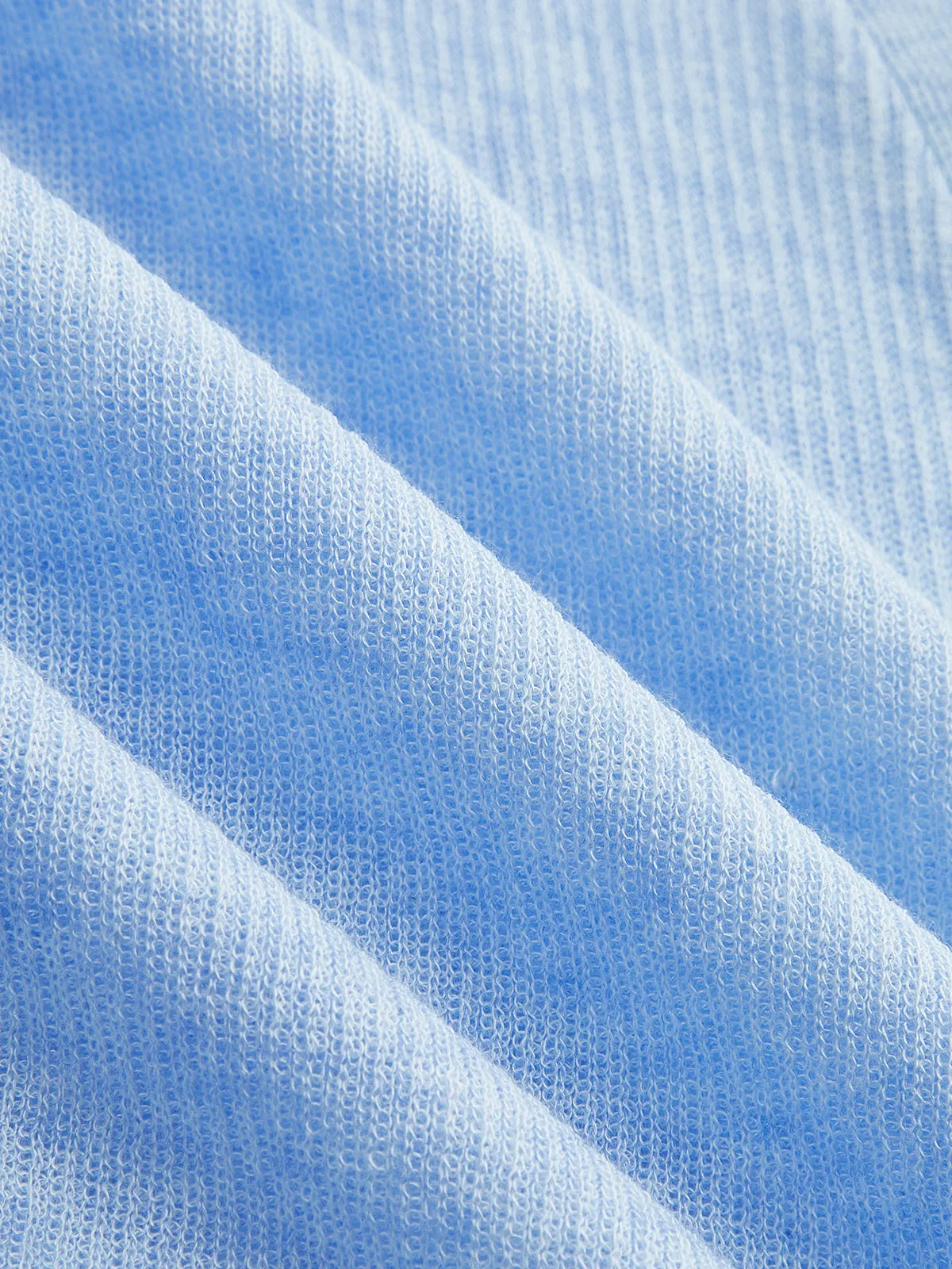 Diagonal Button Collared Sheer Knit Top sold by COMMENSE product image thumbnail 4