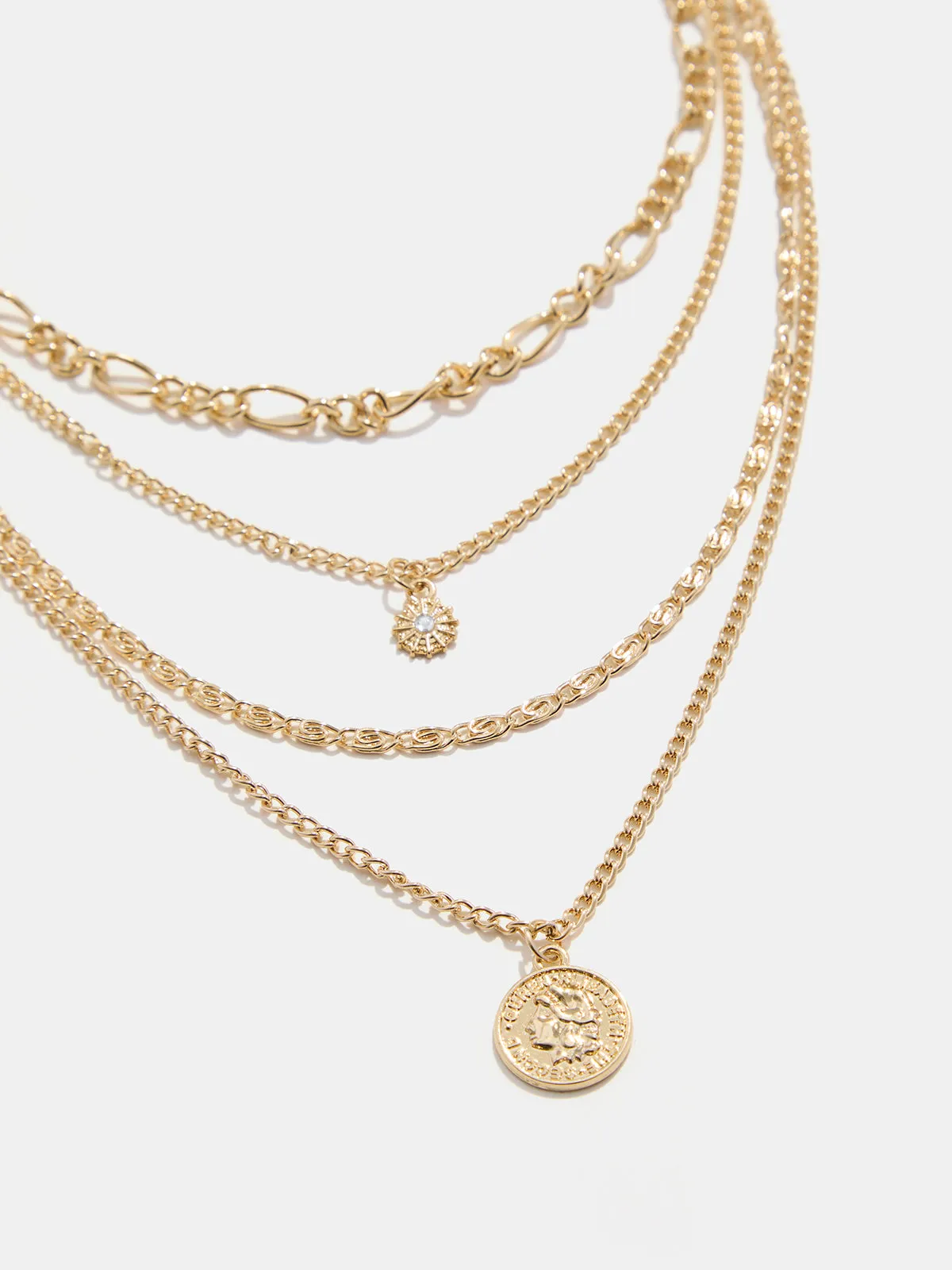 Multi Layer Coin Pendant Necklace sold by COMMENSE product image thumbnail 3