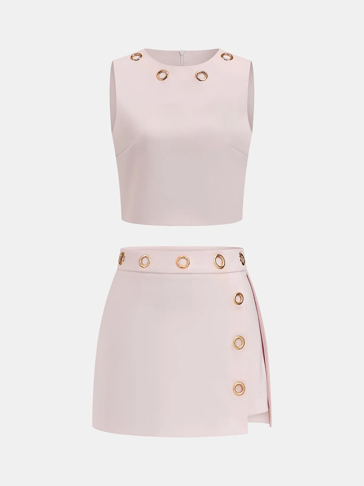 Metal Eyelet Two Piece Skirt Set sold by COMMENSE product image thumbnail 2