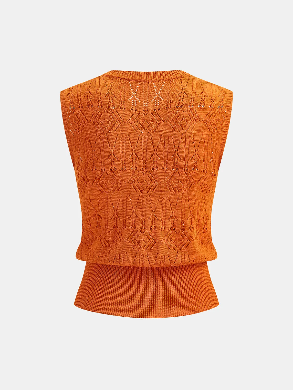 Hollow Knit Fitted Waist Vest sold by COMMENSE product image thumbnail 2