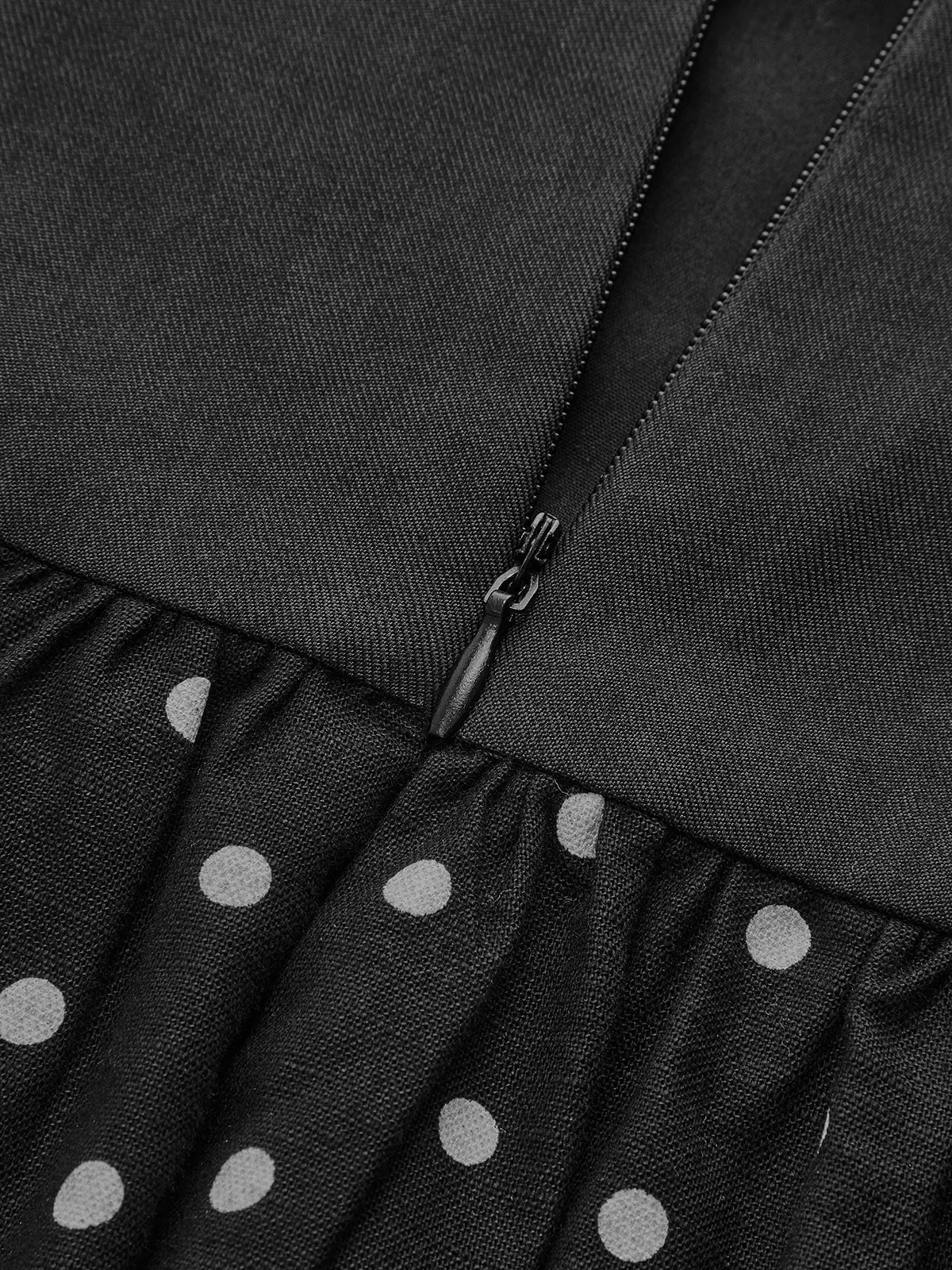 Contrast Bodice Polka Dot Dress sold by COMMENSE product image thumbnail 4
