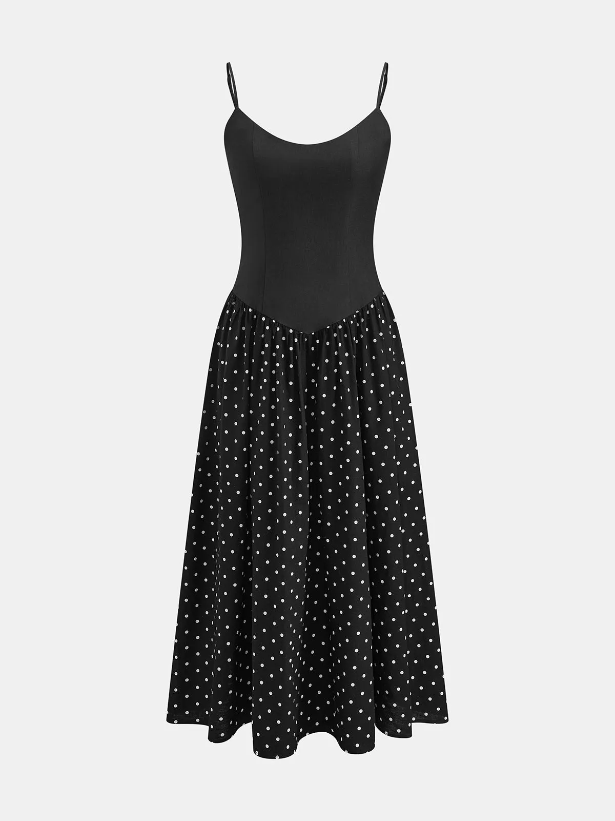 Contrast Bodice Polka Dot Dress sold by COMMENSE product image thumbnail 2