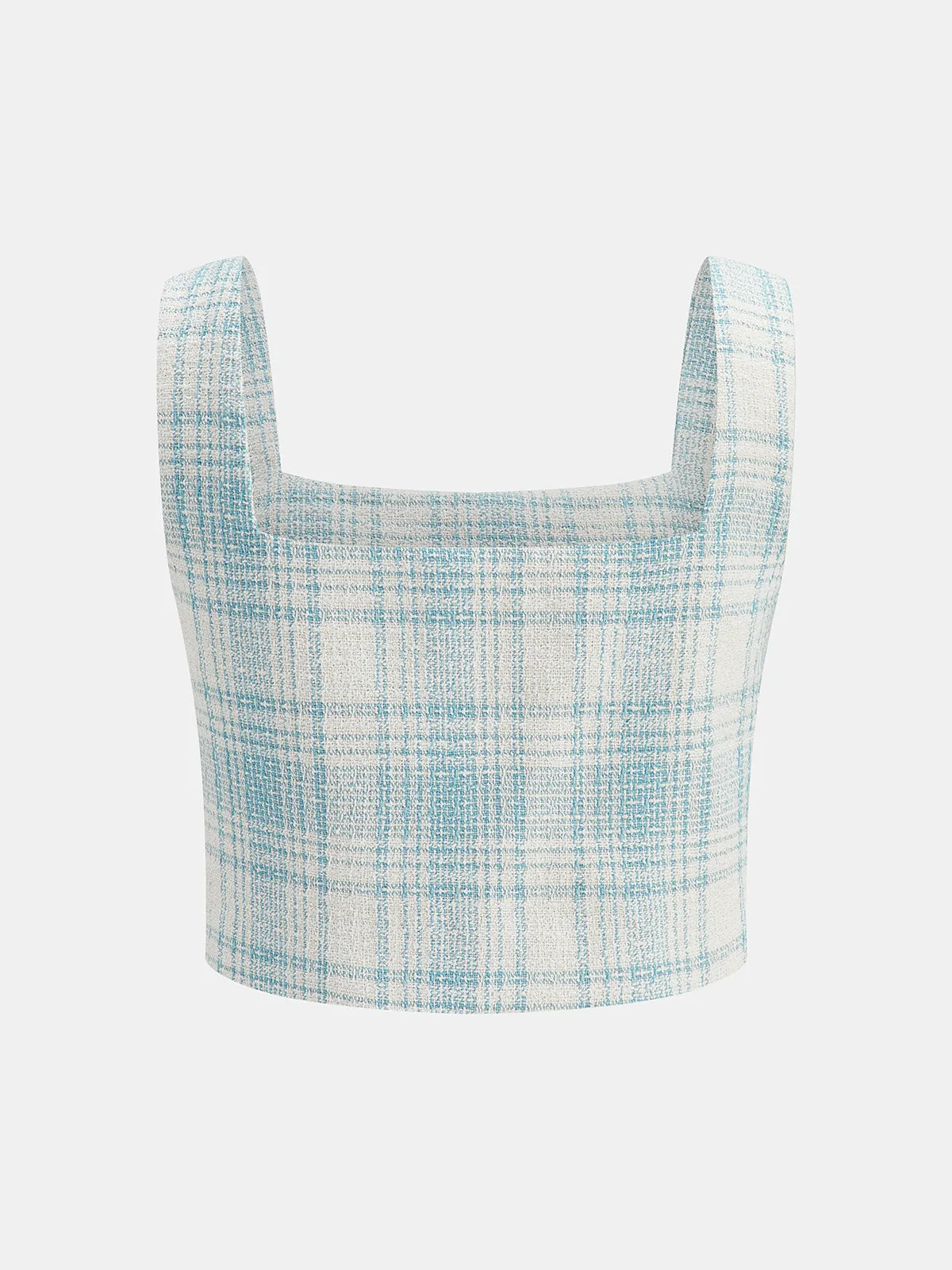 Plaid Tweed Two Piece Shorts Set sold by COMMENSE product image thumbnail 4