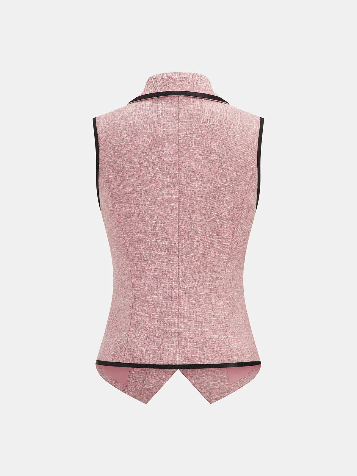 Contrast Piping Lapel Vest & Pants Set sold by COMMENSE product image thumbnail 3