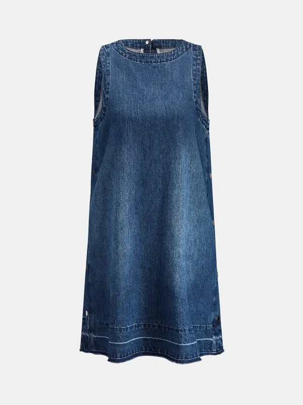 Sleeveless Denim Shift Dress made by COMMENSE