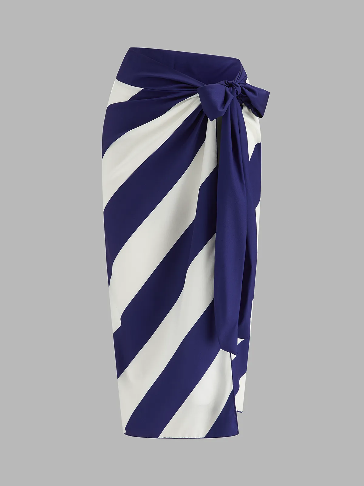 Braided Trim One Piece Swimsuit & Striped Sarong Set sold by COMMENSE product image thumbnail 4