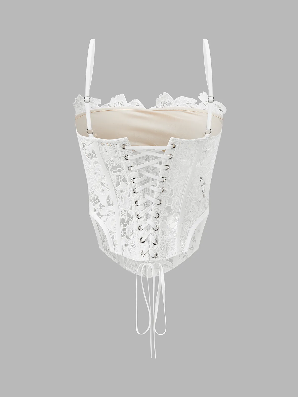 Lace-Up Lace Corset Top sold by COMMENSE product image thumbnail 3