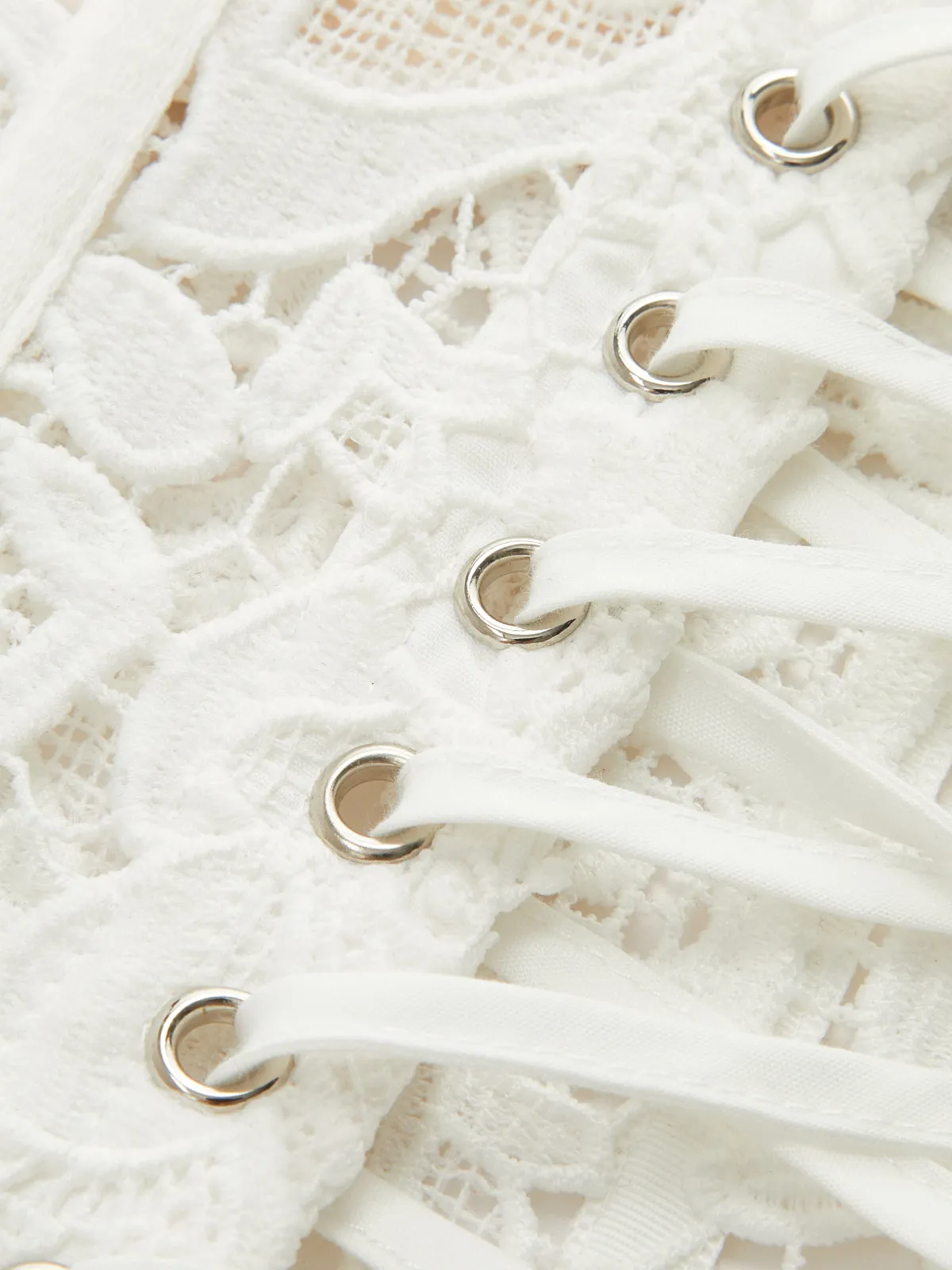 Lace-Up Lace Corset Top sold by COMMENSE product image thumbnail 5