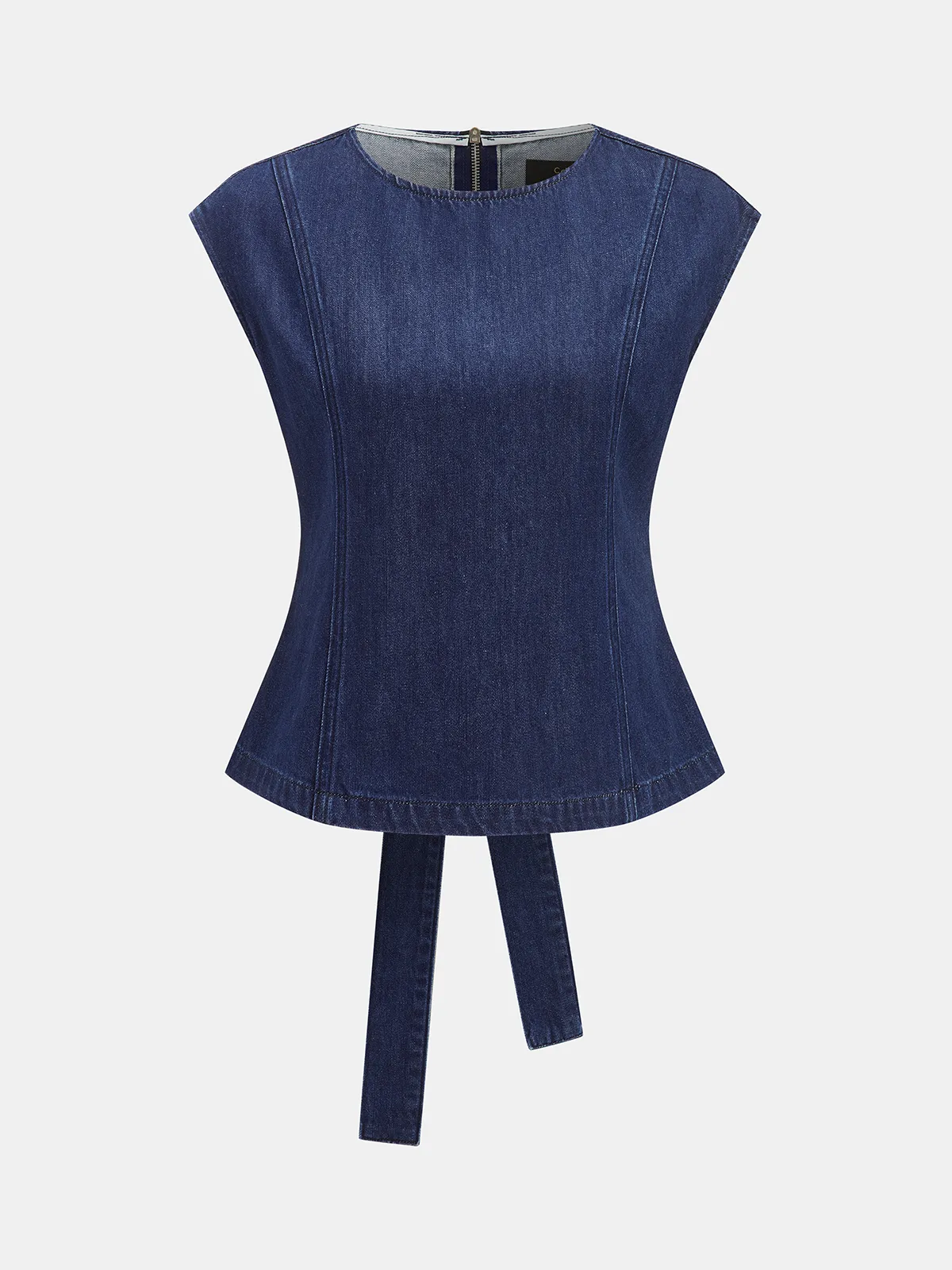 Back Bow Cutout Sleeveless Denim Two Piece Set sold by COMMENSE product image thumbnail 4