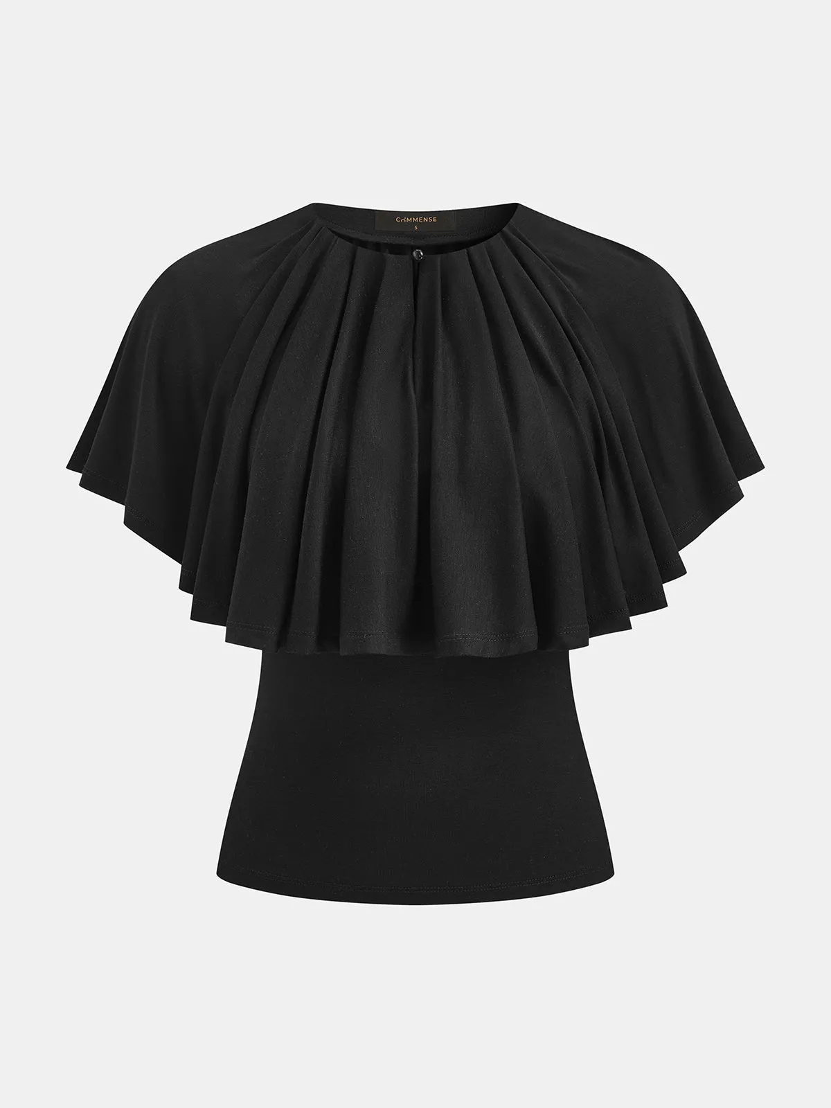 Pleated Cape Top sold by COMMENSE product image thumbnail 4