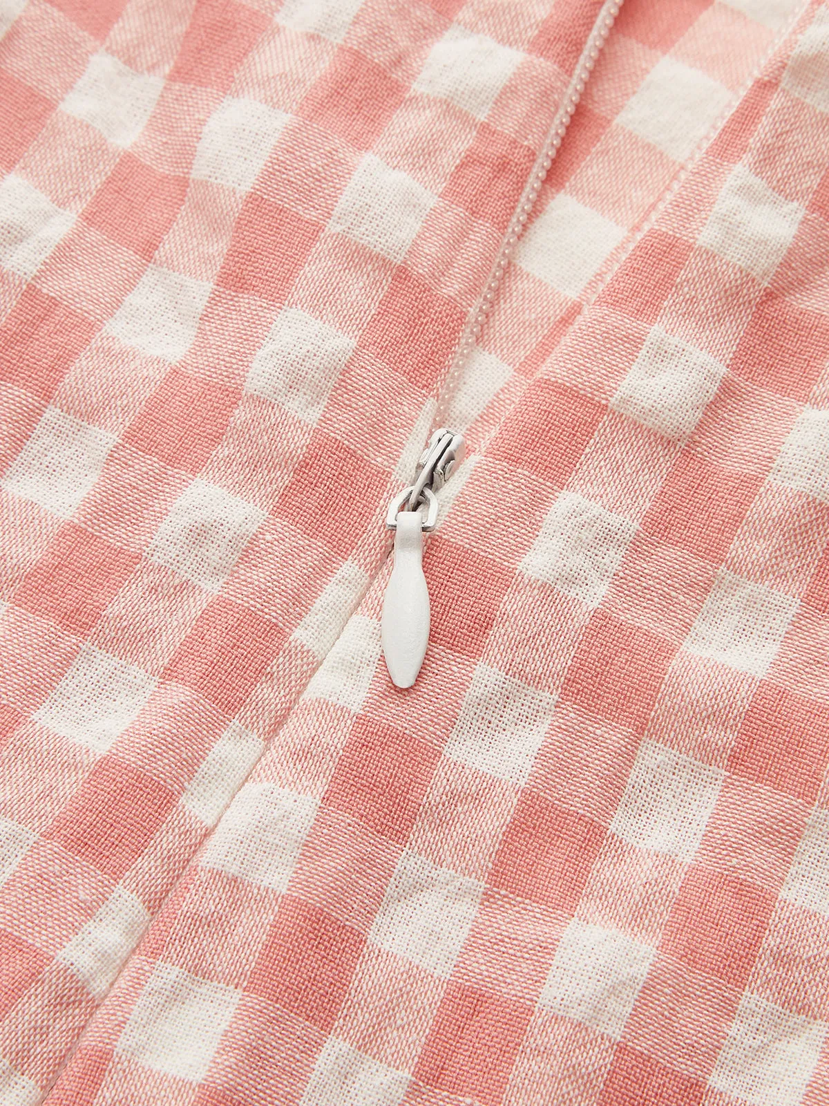 Off Shoulder Ruffle Gingham Mini Dress sold by COMMENSE product image thumbnail 5