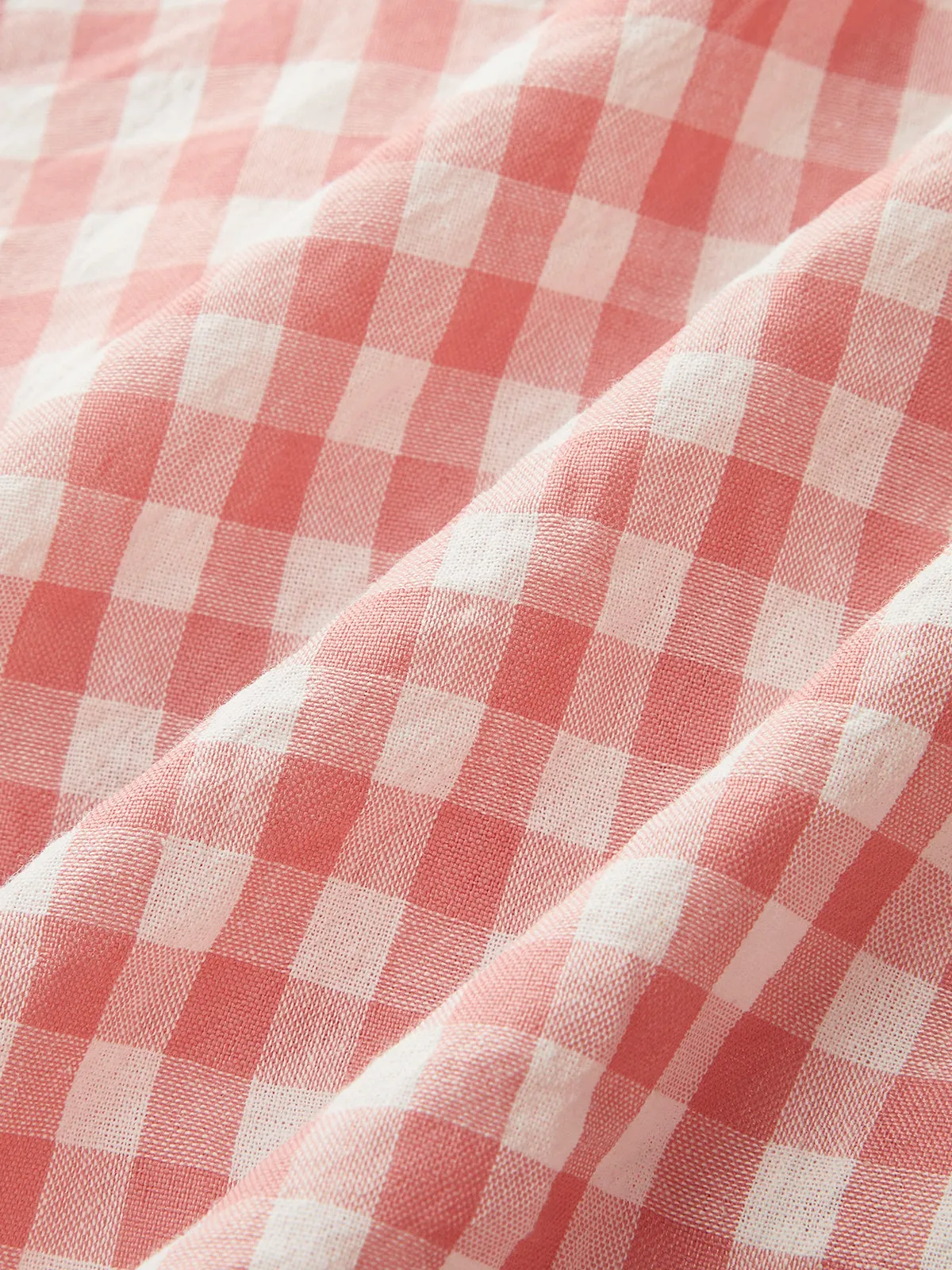 Off Shoulder Ruffle Gingham Mini Dress sold by COMMENSE product image thumbnail 4