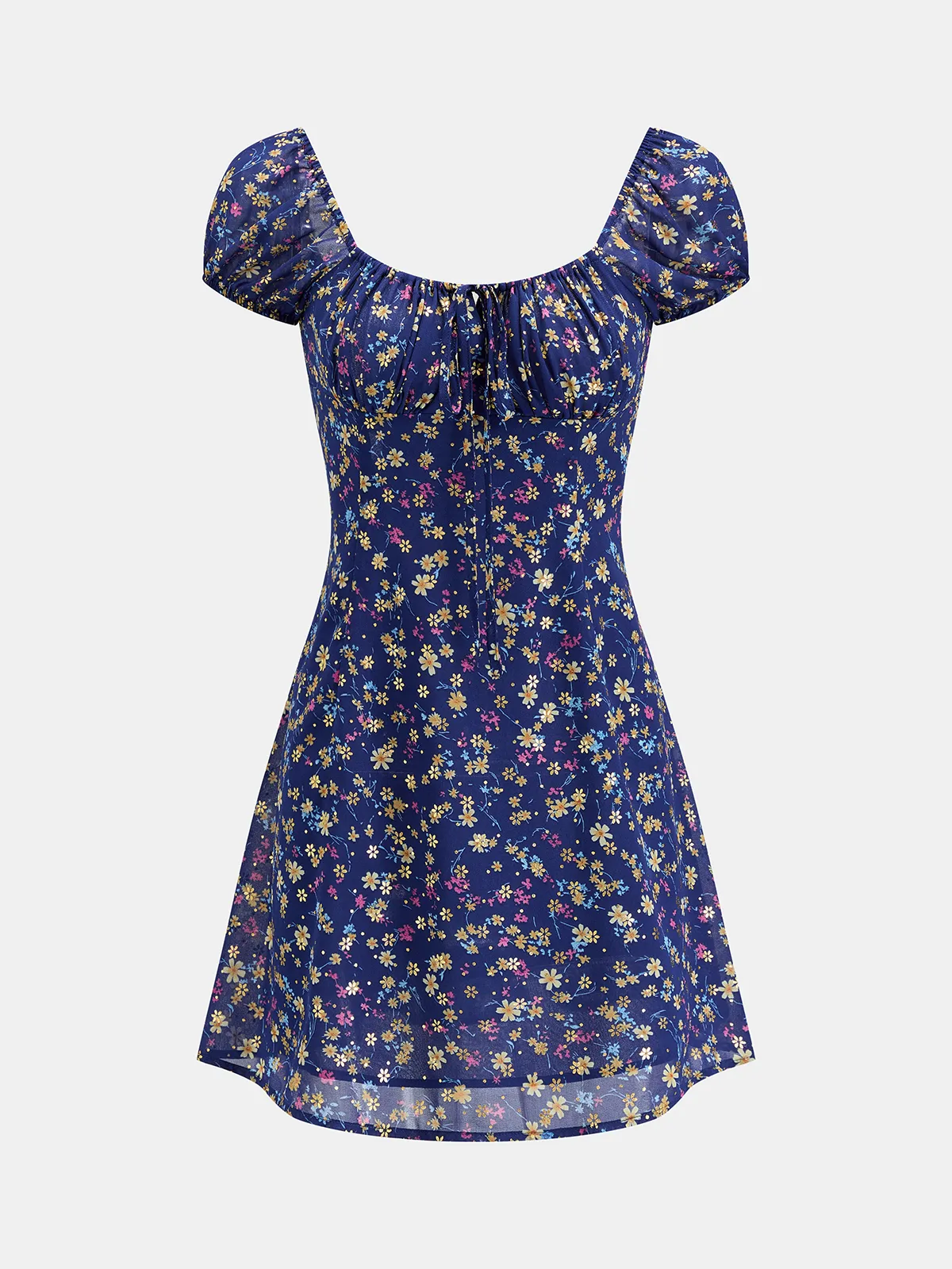 Ditsy Floral Chiffon Mini Dress sold by COMMENSE product image thumbnail 3