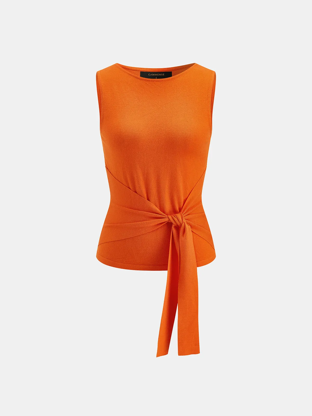 Tie Waist Sleeveless Knit Top sold by COMMENSE product image thumbnail 2