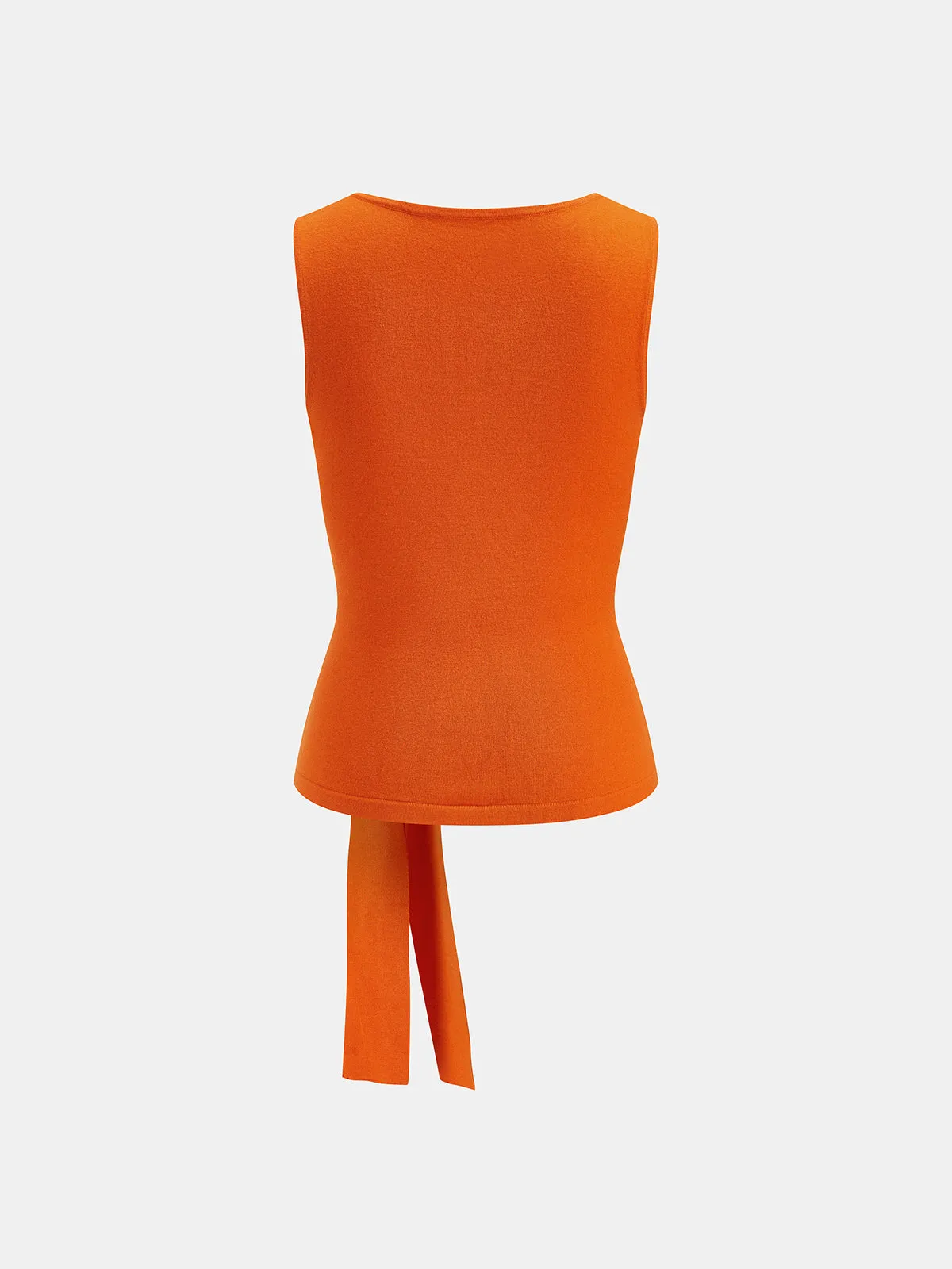 Tie Waist Sleeveless Knit Top sold by COMMENSE product image thumbnail 3