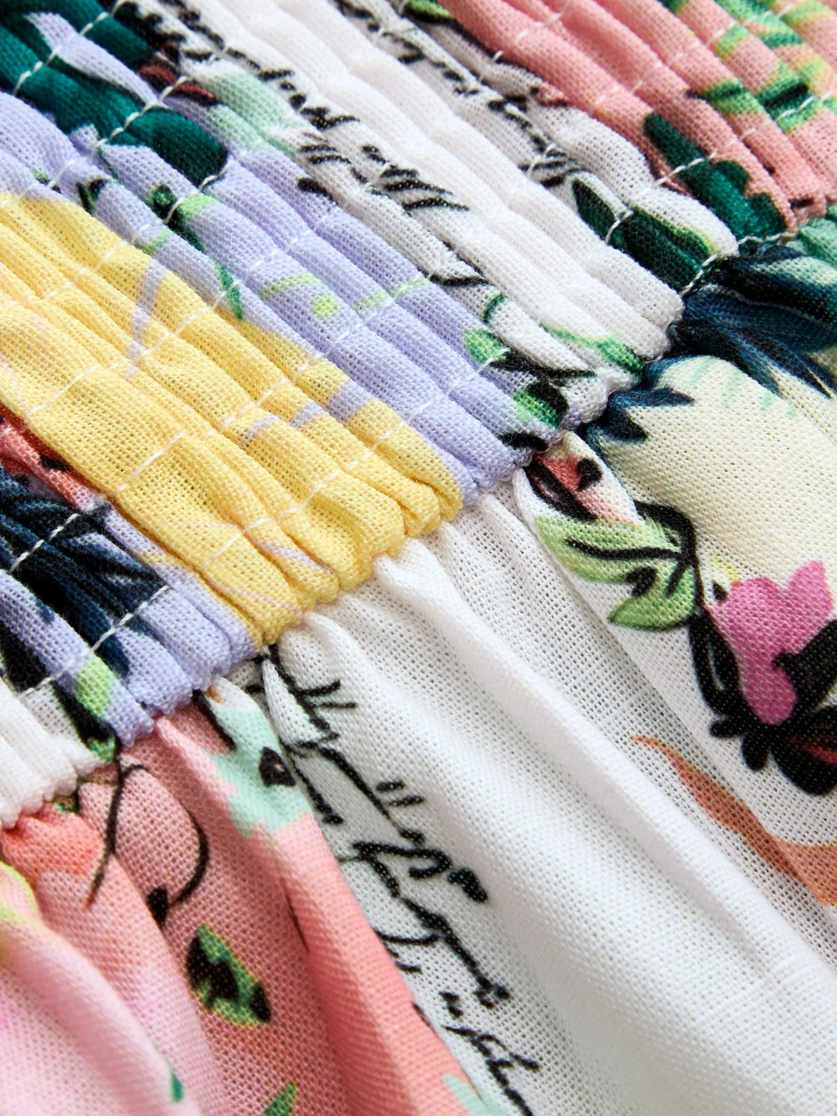 Detachable Strap Tropical Print Midi Dress sold by COMMENSE product image thumbnail 5
