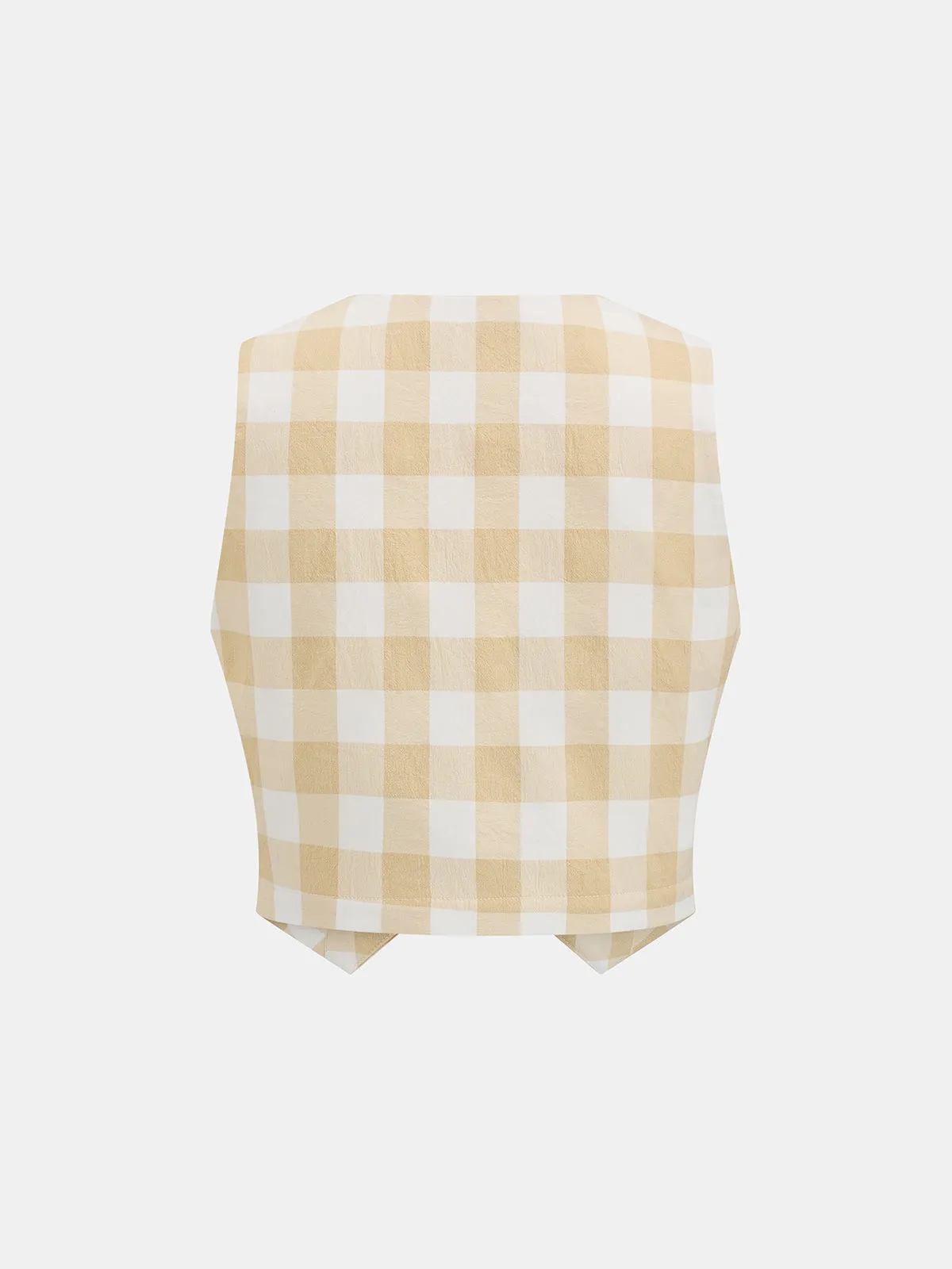 V-Neck Plaid Vest & Pants Set sold by COMMENSE product image thumbnail 4