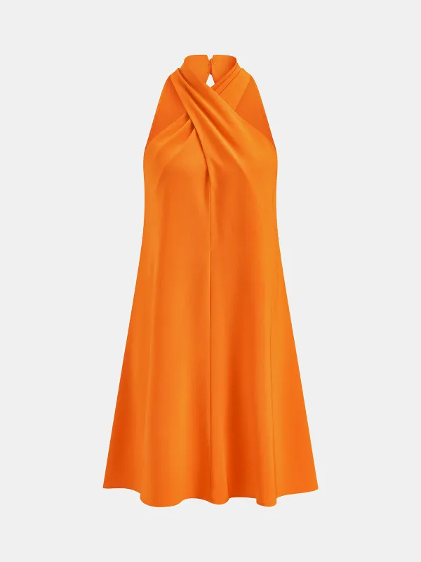 Cross Neck Loose Flowy Vacation Dress made by COMMENSE