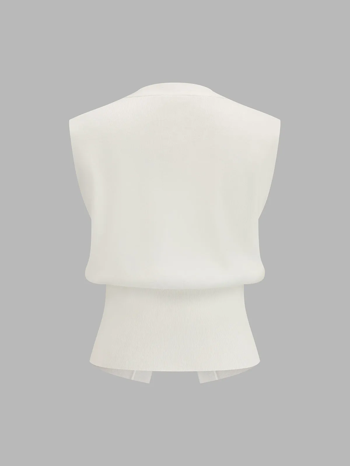 Floral Embroidery Metal Detail Knit Vest sold by COMMENSE product image thumbnail 2