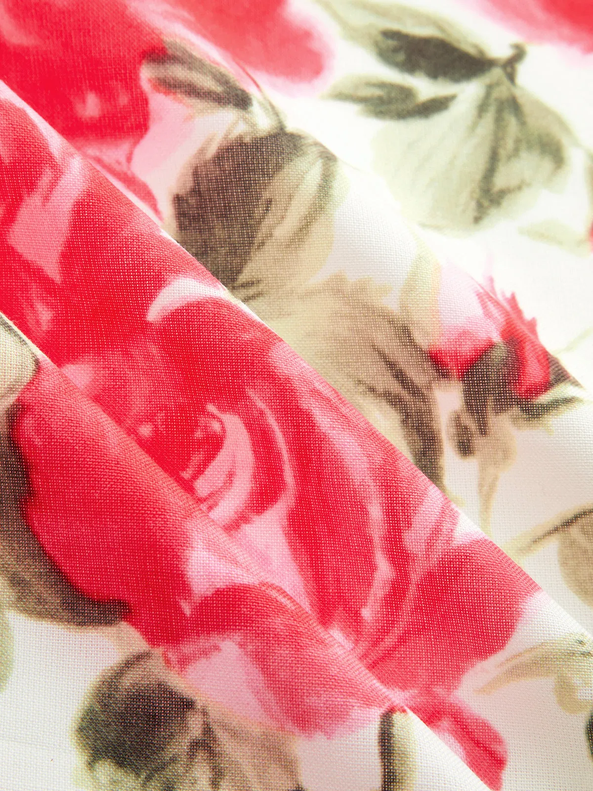 Floral Draped Asymmetric Midi Dress sold by COMMENSE product image thumbnail 3