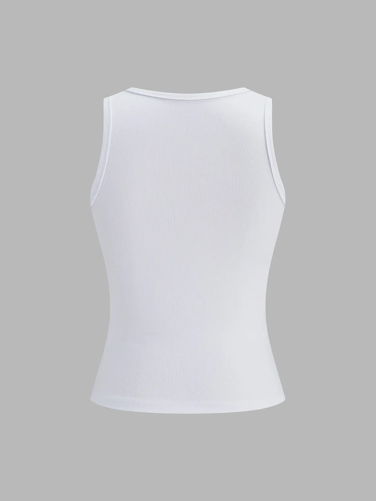 Tulip Print Slim Sleeveless Tank Top sold by COMMENSE product image thumbnail 2