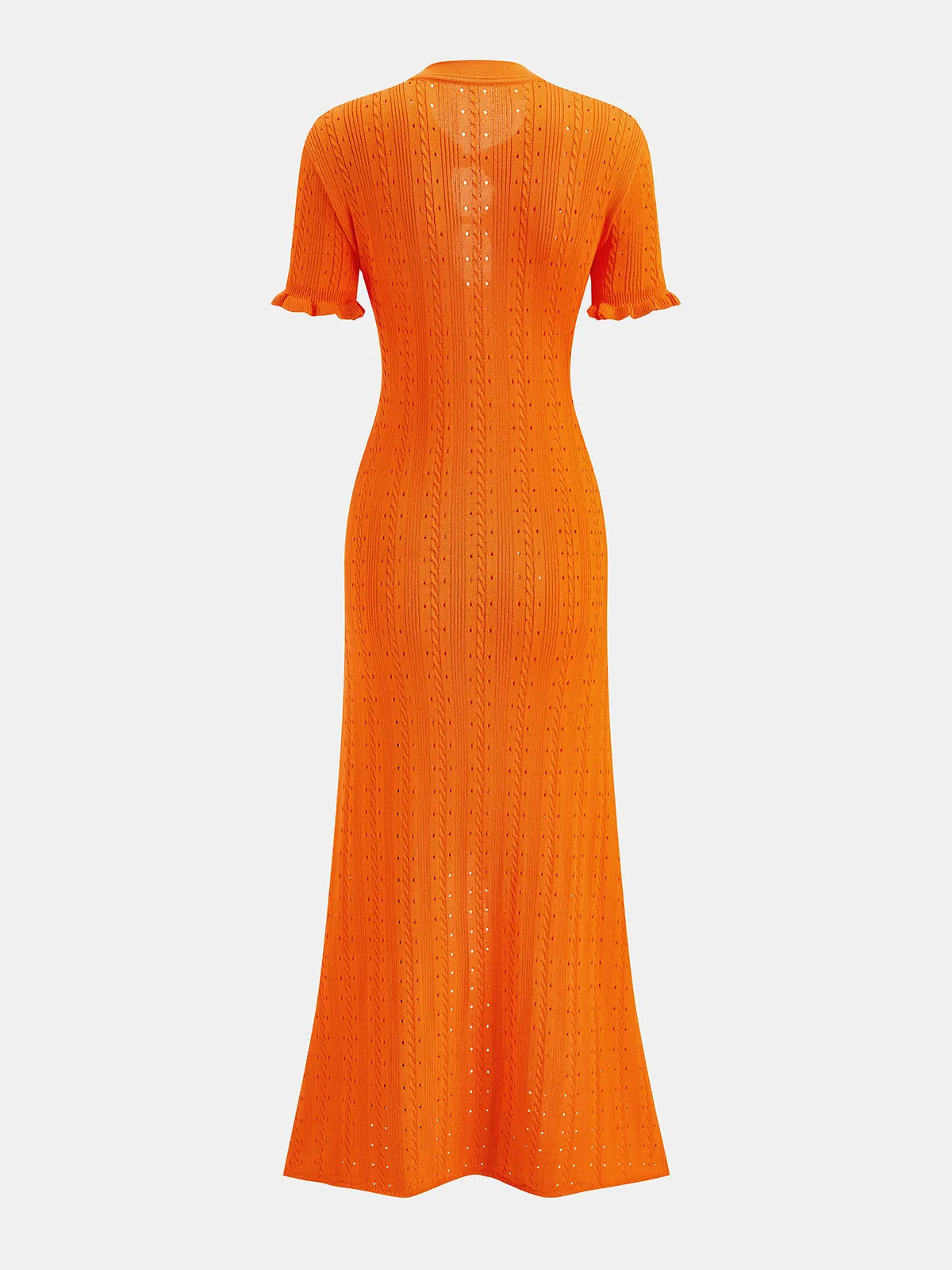Cutout Cable Knit Midi Mermaid Dress sold by COMMENSE product image thumbnail 2