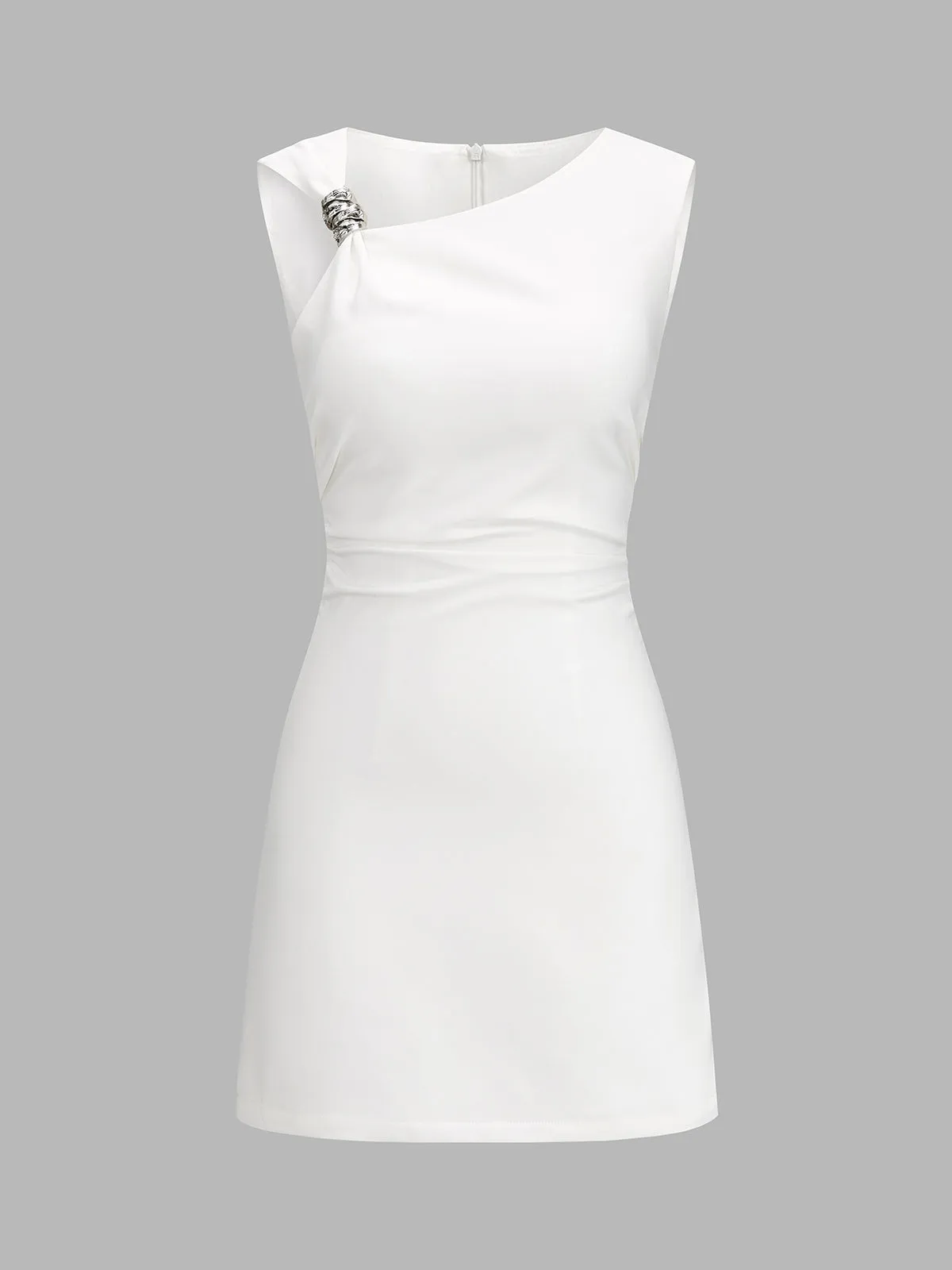 Metal Twist Detail Asymmetrical Mini Dress sold by COMMENSE product image thumbnail 2