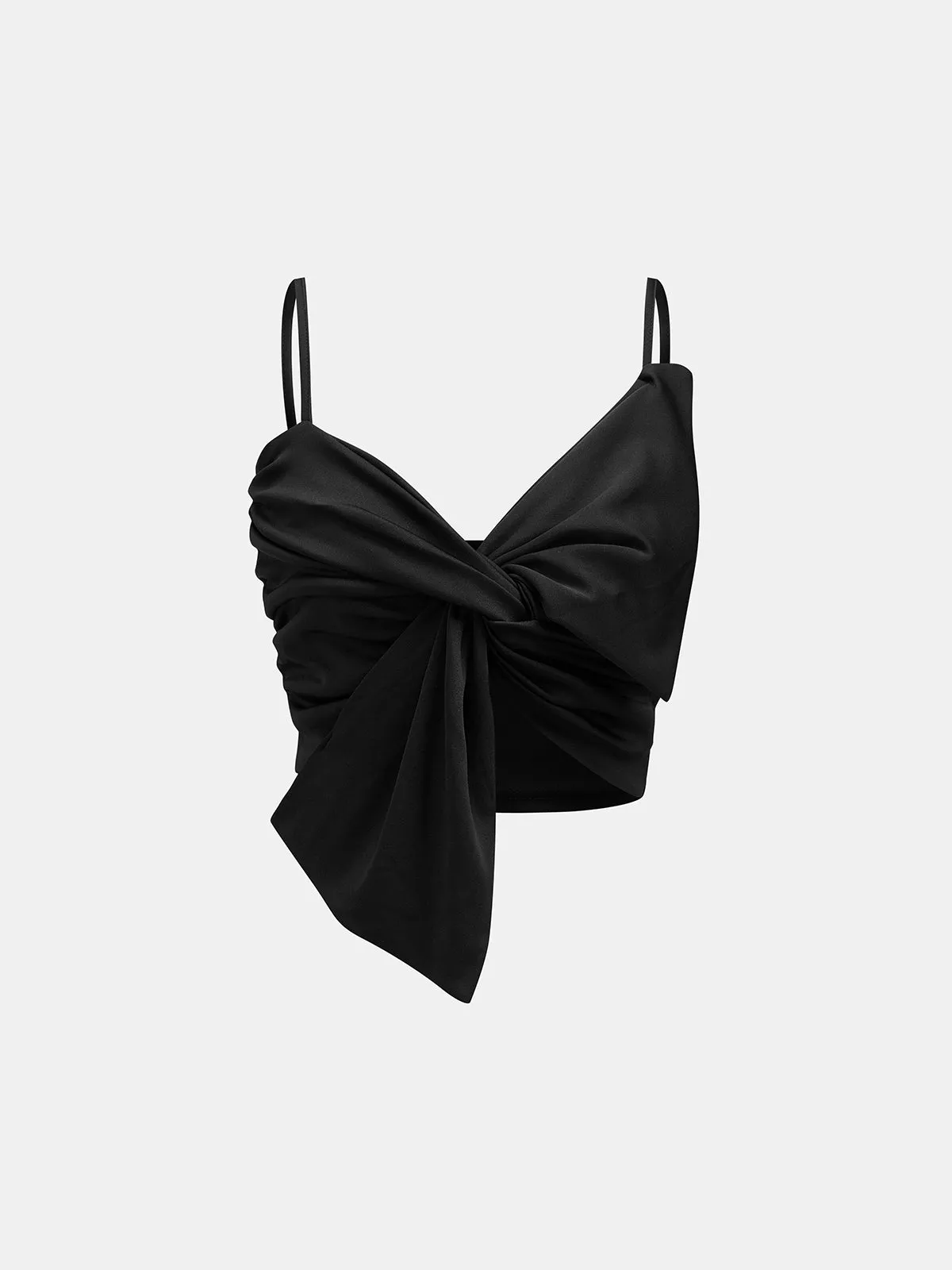 Twisted Draped Crop Cami Top sold by COMMENSE product image thumbnail 2