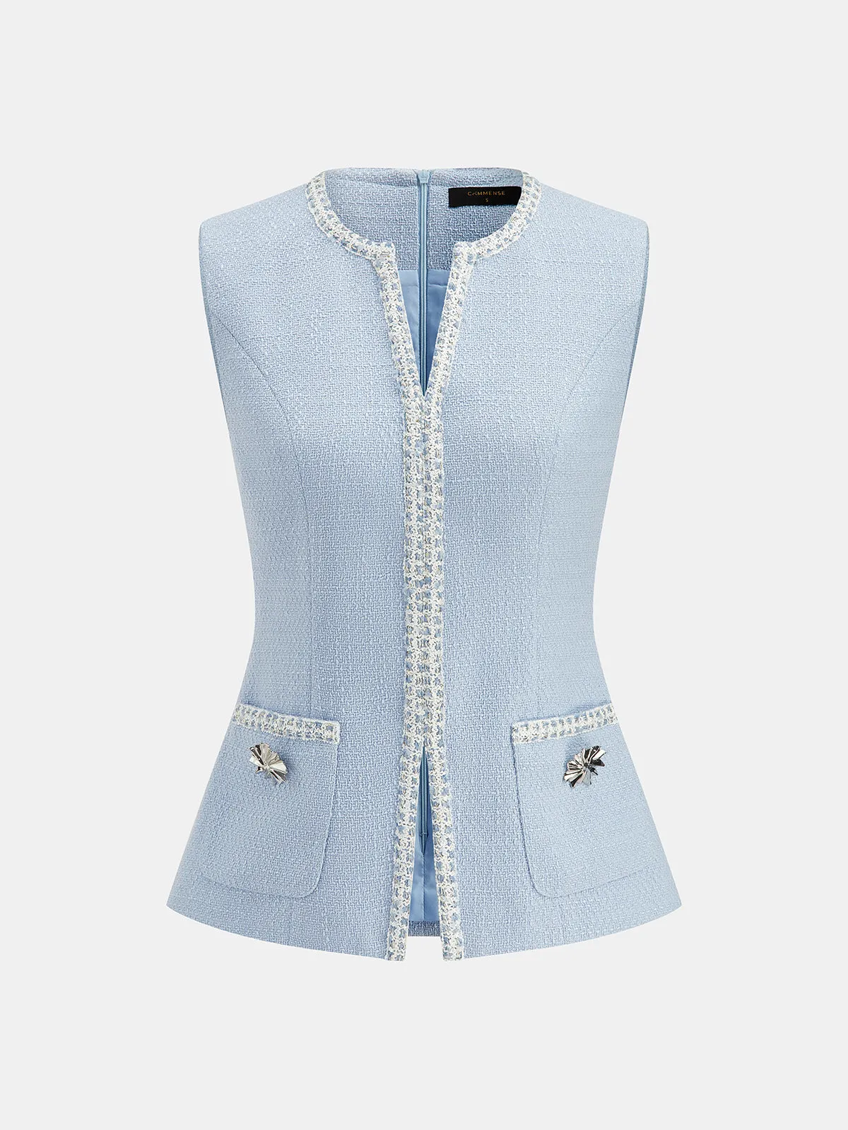Tailored Tweed Sleeveless Vest sold by COMMENSE product image thumbnail 2