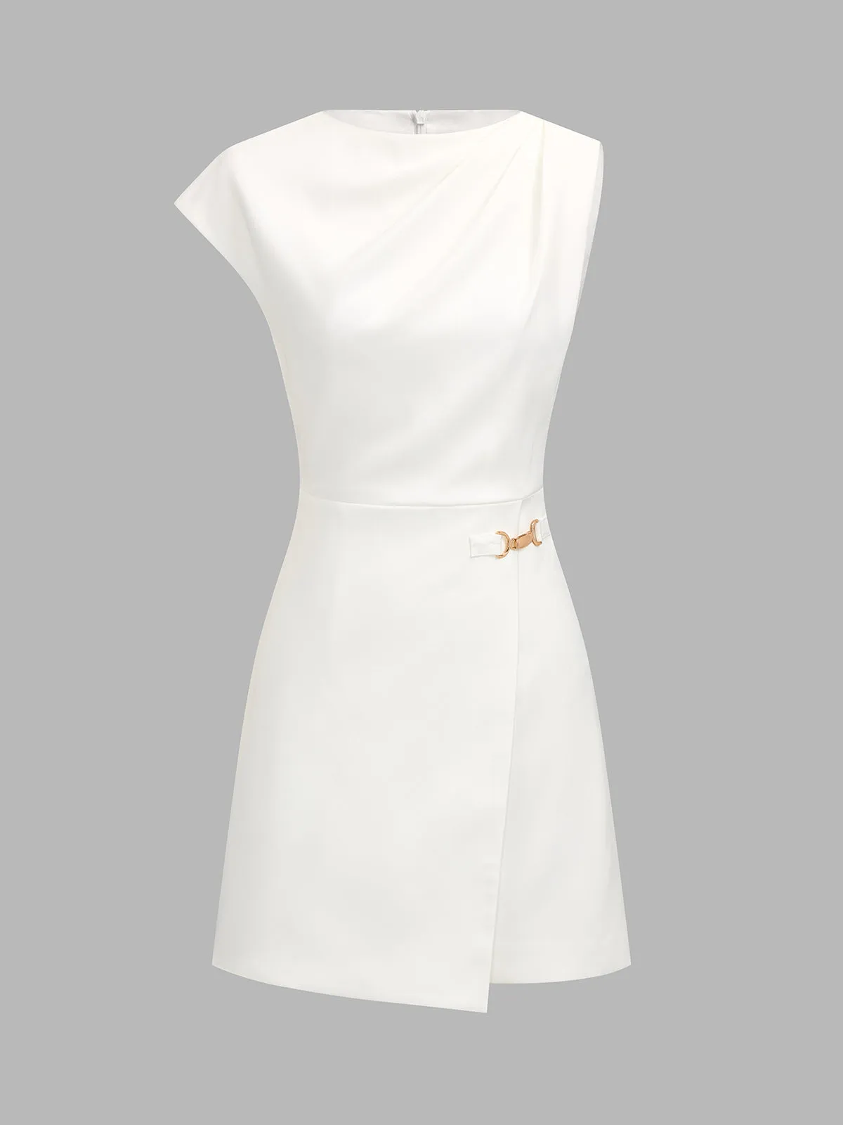 Sleeveless Buckle Detail Sheath Mini Dress sold by COMMENSE product image thumbnail 3