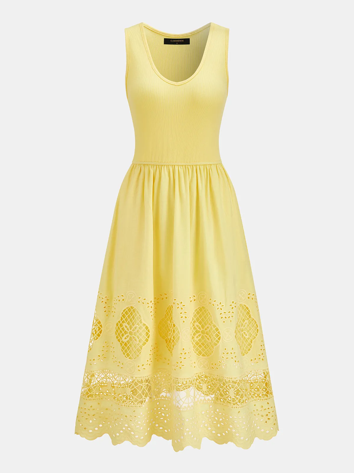 Eyelet Embroidery Flowy Tank Dress sold by COMMENSE product image thumbnail 2