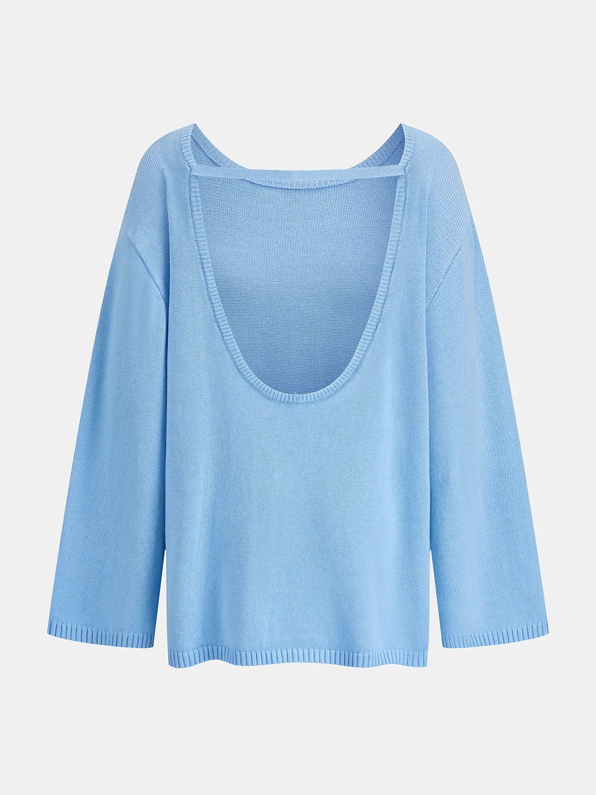Loose Backless Long Sleeve Sweater sold by COMMENSE product image thumbnail 3