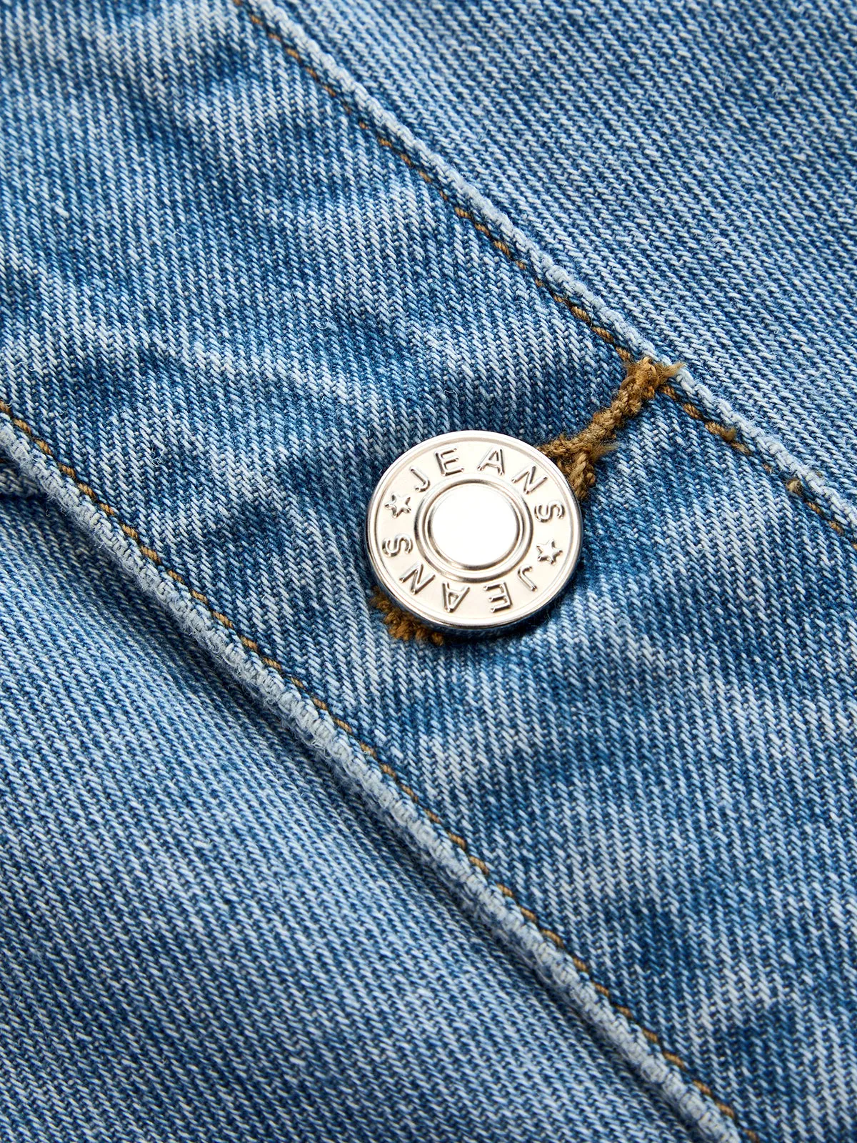 Collared Asymmetric Button Denim Vest sold by COMMENSE product image thumbnail 4