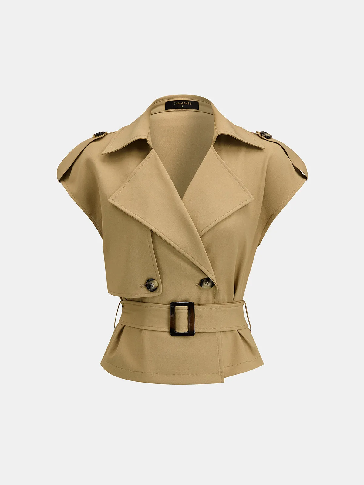 Trench Belted Blouse & Pleated Pants Set sold by COMMENSE product image thumbnail 2