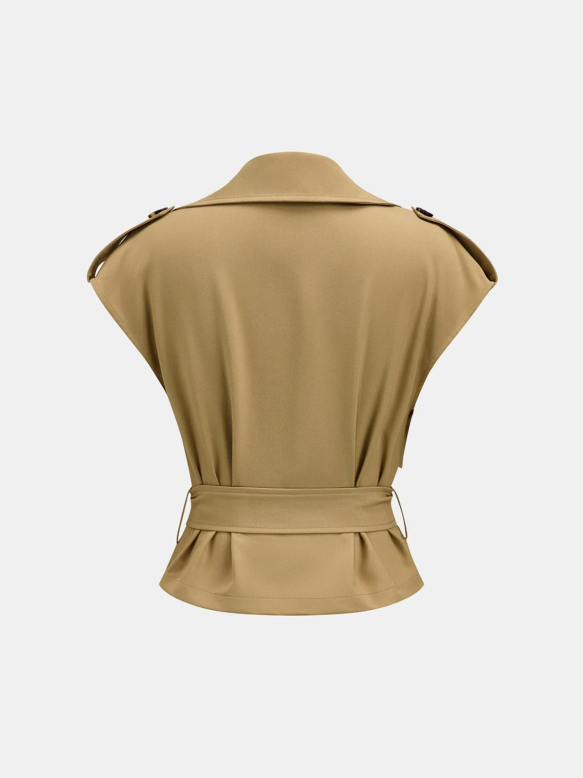 Trench Belted Blouse & Pleated Pants Set sold by COMMENSE product image thumbnail 3