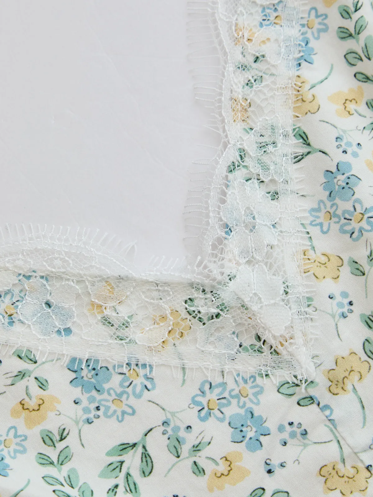 Lace Trim Ditsy Floral Slip Maxi Dress sold by COMMENSE product image thumbnail 3