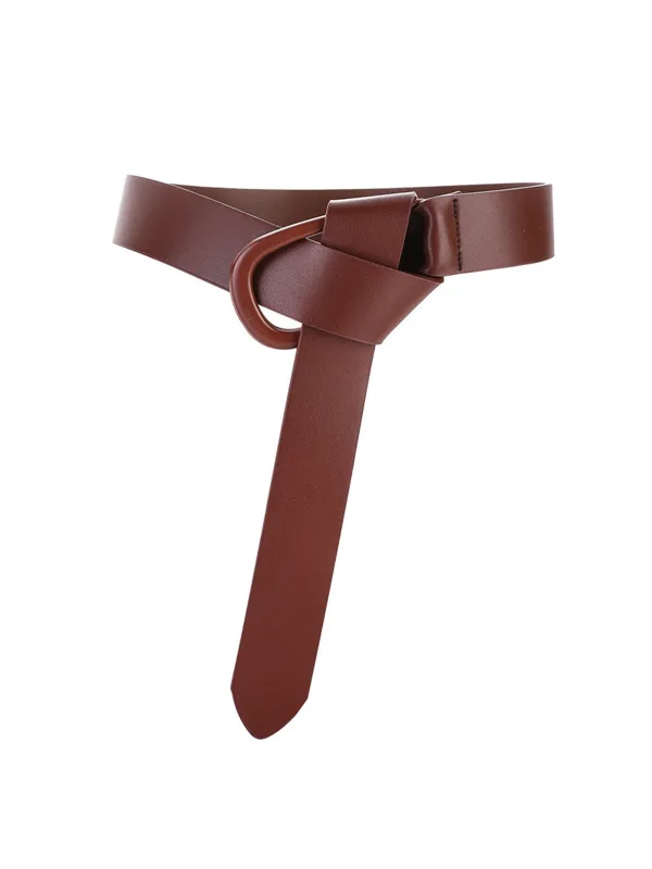 Minimalist Knot Buckle Leather Belt made by COMMENSE