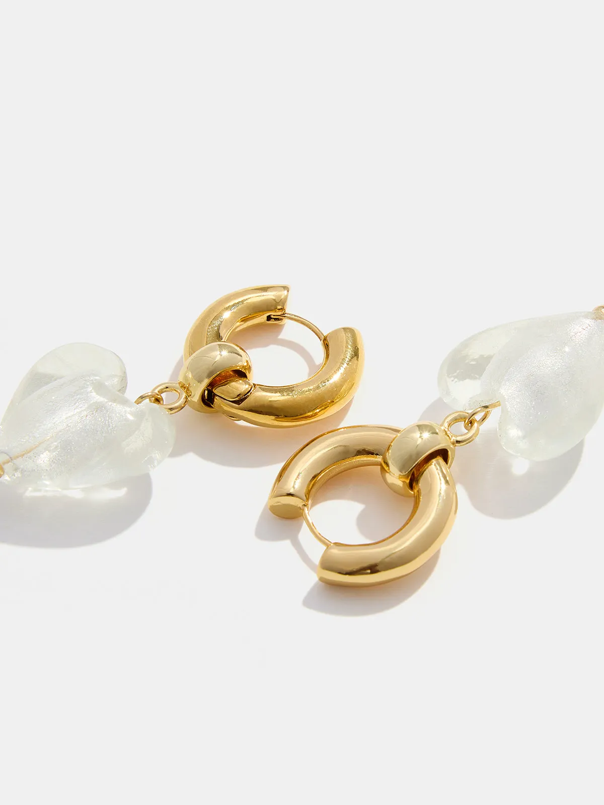 Heart Drop Hoop Earrings sold by COMMENSE product image thumbnail 3