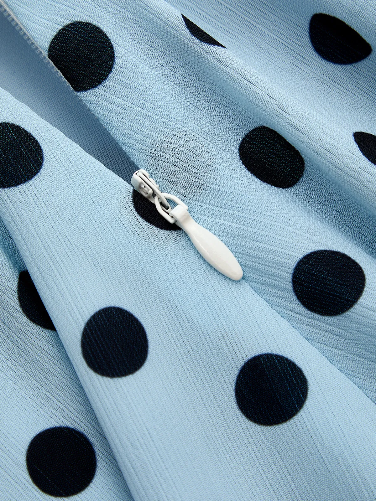 Asymmetric Ruffle Polka Dot Mini Dress sold by COMMENSE product image thumbnail 4