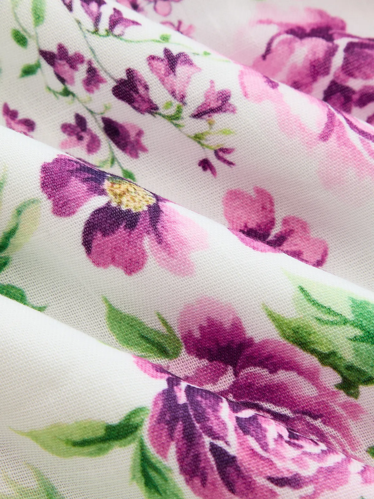 Ruched Floral Print Tube Crop Top sold by COMMENSE product image thumbnail 5