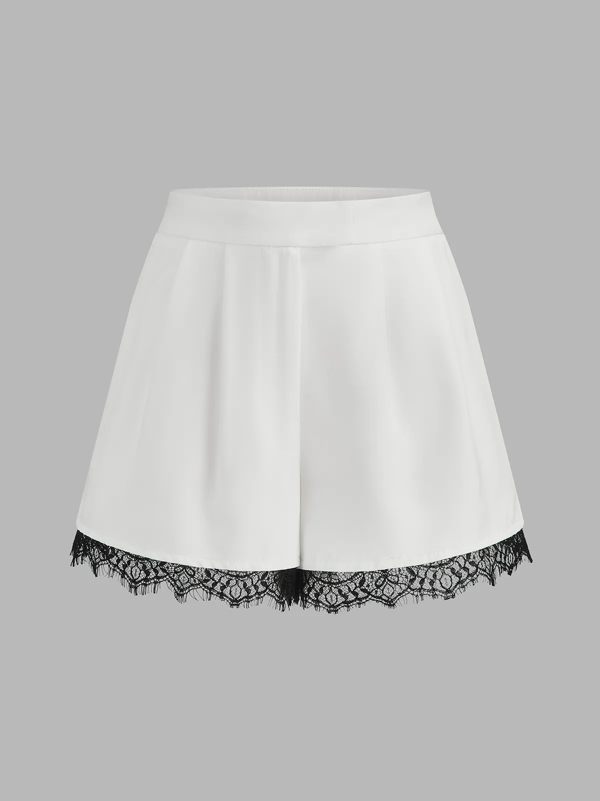 Lace Trim Cropped Blazer & Shorts Set sold by COMMENSE product image thumbnail 5